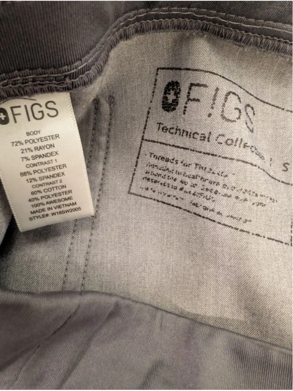 Women's FIGS High Waisted Zamora Jogger Scrub Pants Heathered Denim size small